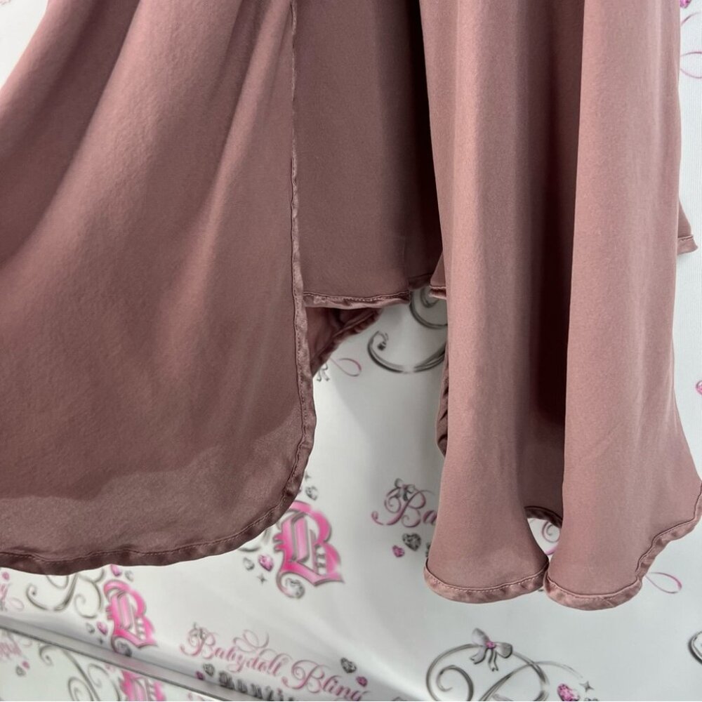 Nk Imode Dress Lacie Lace Trimmed Brown Chemise Pink Blush Pink — image 4 of 8